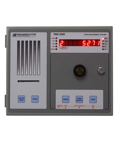 Pneumercator TMS2000A12-43-00-2 TMS2000A1 Series Automatic Tank Gauge, NEMA 4X Enclosure, 16-60 VDC, 4 Transducer Inputs, 4 Sensor Inputs, Display w/ Autowinder Printer