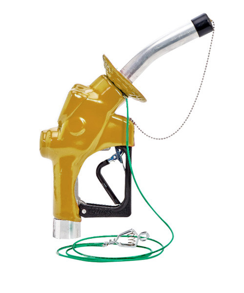 Husky 1212340N-08 Osprey S Automatic Shut-Off Nozzle, without Hold Open Clip & Spout Bushing, and with Waffle Splash Guard & Mesh Filter, 1'' BSPP, Gold