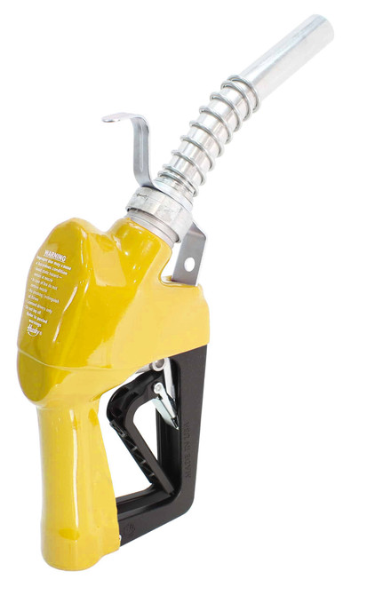 Husky 337015N-05 XFS Light Duty Diesel Nozzle with Single Notch Hold Open Clip and Hanging Hook, 3/4" Inlet BSP, Farm and Commercial, Automatic Shut-Off, Yellow Husky 337015N-05 XFS Light Duty Diesel Nozzle with Single Notch Hold Open Clip and Hanging Hook, 3/4" Inlet BSP, Farm and Commercial, Automatic Shut-Off, Yellow