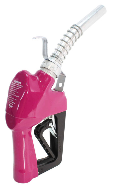 Husky 337015N-20 XFS Light Duty Diesel Nozzle with Single Notch Hold Open Clip and Hanging Hook, 3/4" Inlet BSP, Farm and Commercial, Automatic Shut-Off, Pink Husky 337015N-20 XFS Light Duty Diesel Nozzle with Single Notch Hold Open Clip and Hanging Hook, 3/4" Inlet BSP, Farm and Commercial, Automatic Shut-Off, Pink
