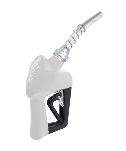 Husky 159404N-09 X Automatic Shut-Off Unleaded Nozzle, 3/4'' Inlet NPT, with Three Notch Hold Open Clip and Full Grip Guard, Silver