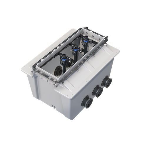 OPW DSER-FC-15-1543-56 Pre-Plumbed DSE Dispenser Sump, DSE Base with Rigid Entry Fittings, 18" Flex Connectors, 1.5" Pipe, Wayne Ovation Dispenser, 56 Configurations