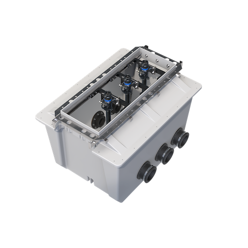 OPW DSE-RR-20-1543-123567 Pre-Plumbed DSE Dispenser Sump, DSE Base with Hybrid Entry Fittings, 18" Rigid Risers, 2" Pipe, Wayne Ovation Dispenser, 123567 Configurations