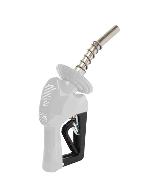 Husky 659459N-09 X E85 Unleaded Nozzle, 3/4", with Two Notch Hold Open Clip and 1808 Waffle Splash Guard, Silver