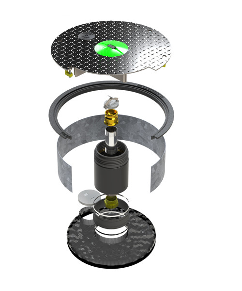 CNI 4216-GU-33 Diesel Gear Up EVR Complete Package, 33" Sump Lid Snap Tight Cover, 42" Round, One Door Center