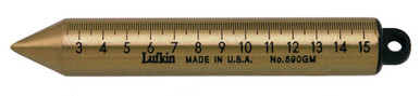 Lufkin 182-590GMN 20 oz. Solid Brass Plumb Bob, Graduated In Millimeters and Centimeters - Global Fueling Systems Lufkin 182-590GMN 20 oz. Solid Brass Plumb Bob, Graduated In Millimeters and Centimeters - Global Fueling Systems