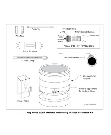 Veeder-Root 0846500-001 Vapor Extraction Riser Kit w/ Coupling Adapter ...