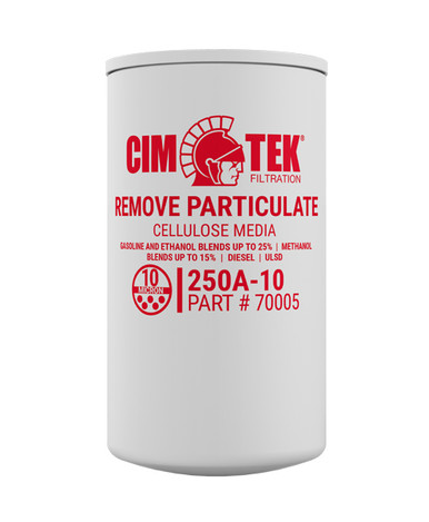 Cim-Tek 70005 250A Series Fuel Filter, 250A-10, Cellulose Media