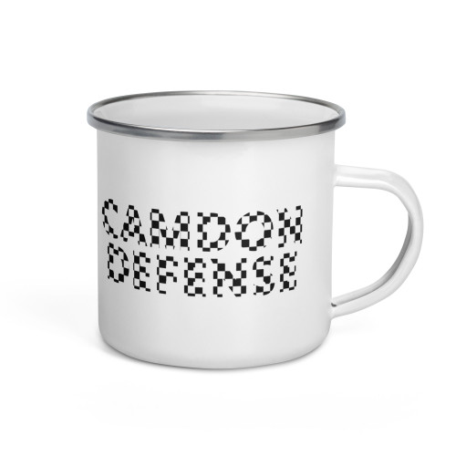 Checkers Enamel Mug