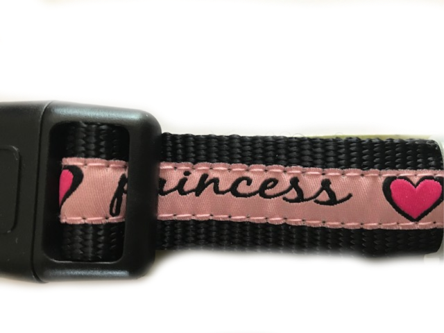 Fashion Pets Dog Collar Pink Princess With Hearts Large Chickenstricken