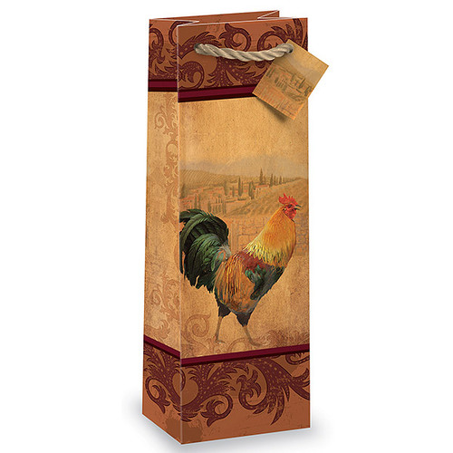 Tuscany Rooster Bottle Gift Bag Tuscany Rooster Bottle Gift Bag