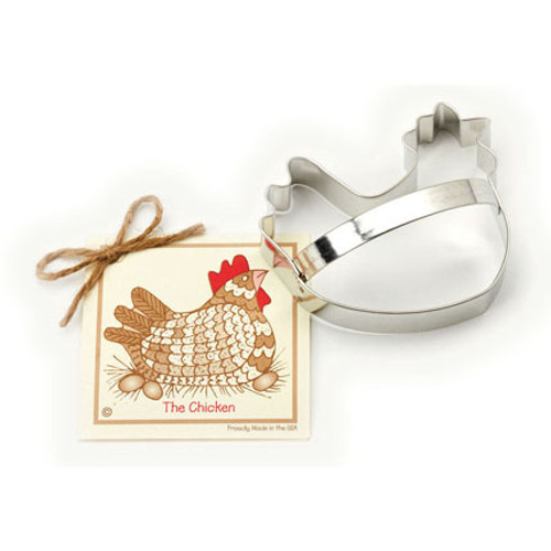 Hen Cookie Cutter with handle, made in the USA Hen Cookie Cutter with handle, made in the USA