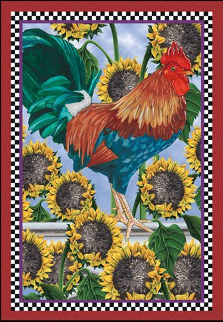 Rooster and Sunflowers Birthday Card Rooster and Sunflowers Birthday Card