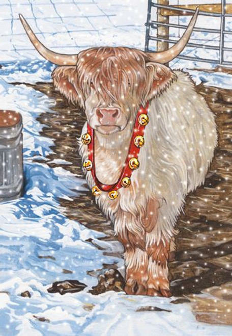 Scottish Highland Cow Christmas Cards with Envelope