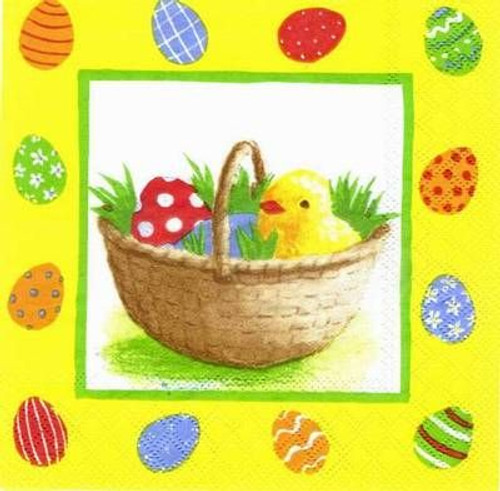 Sweet Chick in Easter Basket  - cute Lunch Napkins pack of 20
