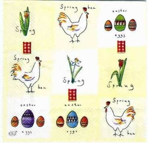 Chick Tac Toe - delightful Springtime Napkins by IHR Germany pack of 20 pcs. Chick Tac Toe - delightful Springtime Napkins by IHR Germany pack of 20 pcs.