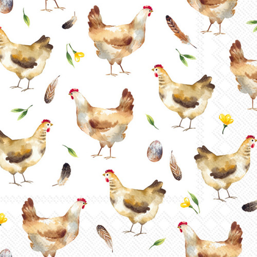 Helene and Friends Hens Paper Napkins by IHR pack of 20 Helene and Friends Hens Paper Napkins by IHR pack of 20
