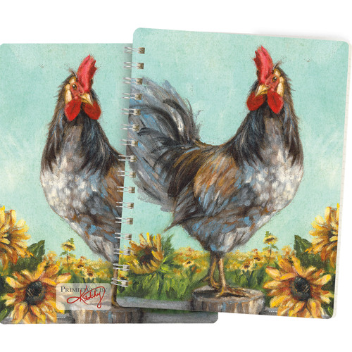Cheerful Rooster Spiral Notebook, 120 pages Cheerful Rooster Spiral Notebook, 120 pages