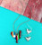 Colorful Serape Rooster necklace with Hen earrings