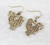 Filigree Hen Earrings in Gold