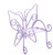 Lavender Micro Mini Butterfly Chair for Fairy Garden