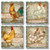 Old time Rooster Images assorted Tumble Tiles, 4 pack