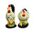 Hen Mini Pepper Shaker, ceramic with matching little Rooster Salt Shaker
