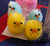 Tiny colorful Baby Chicks Decoration - set of 8 pcs