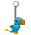 Vintage Style Toy Parrot handmade of Wood, Bouncy Toy light blue