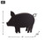 Mama Pig & three little Piglets Metal Decor Statues