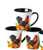 Sunday Morning Rooster Mugs 8 oz, Dishwasher Safe