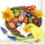 A Basket full of Eggs, Daffodils and a chick - Easter Napkins pack of 20 pcs, creme background