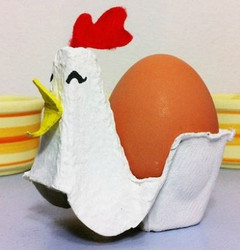 A simple and cute Easter Craft for kids - Egg cups made from Egg Cartons