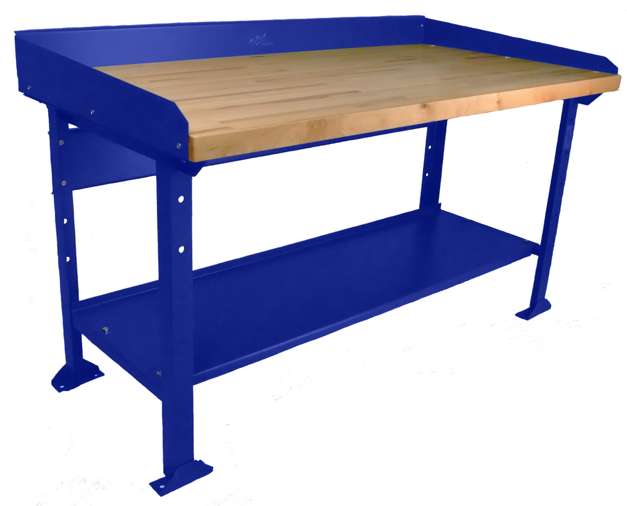 Butcher Butcher  141 (Butcher Block Top Workbench with Shelf, Back and End Plates)