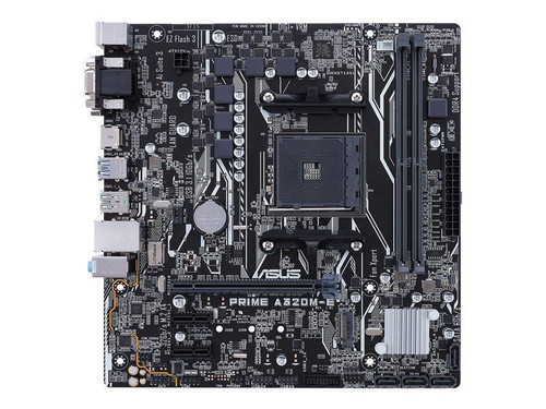 ASUS PRIME A320M-E - Motherboard - micro ATX - Socket AM4 - AMD A320 - USB 3.1 Gen 1, USB 3.1 Gen 2 - Gigabit LAN - onboard graphics (CPU required) - HD Audio (8-channel)