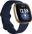 Fitbit Versa 3 - Soft gold aluminium - smart watch with band - silicone - midnight - band size: S/L - Wi-Fi, NFC, Bluetooth