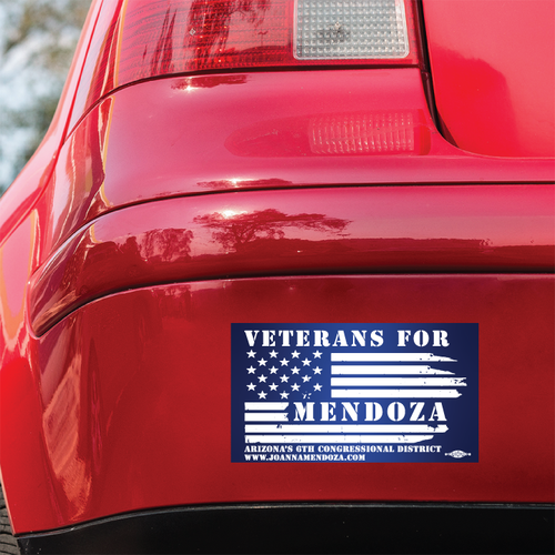 Veterans For Mendoza (6" x 3.3" Bumper Magnet)
