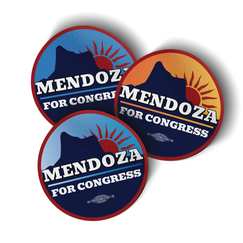 Mendoza Combo (3" x 3" Vinyl Sticker -- Pack of Three)