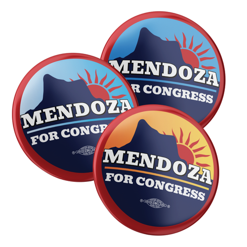 Mendoza Combo (2.25" Pin-Back Buttons -- Combo Pack Of Three!)