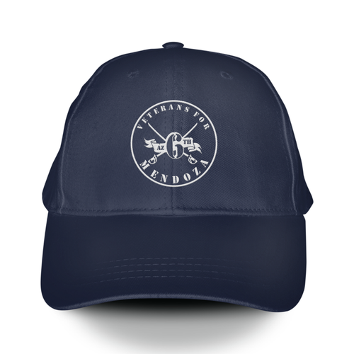 Veterans For Mendoza (Embroidered Navy Baseball Cap)