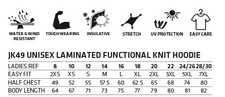 JK49 LAMINATED FUNCTIONAL KNIT HOODIE