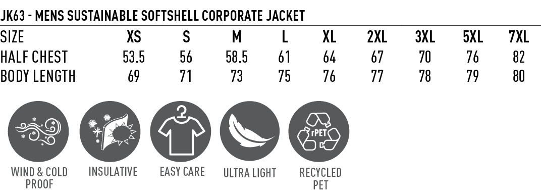 JK63 SUSTAINABLE SOFTSHELL CORPORATE JACKET Men's