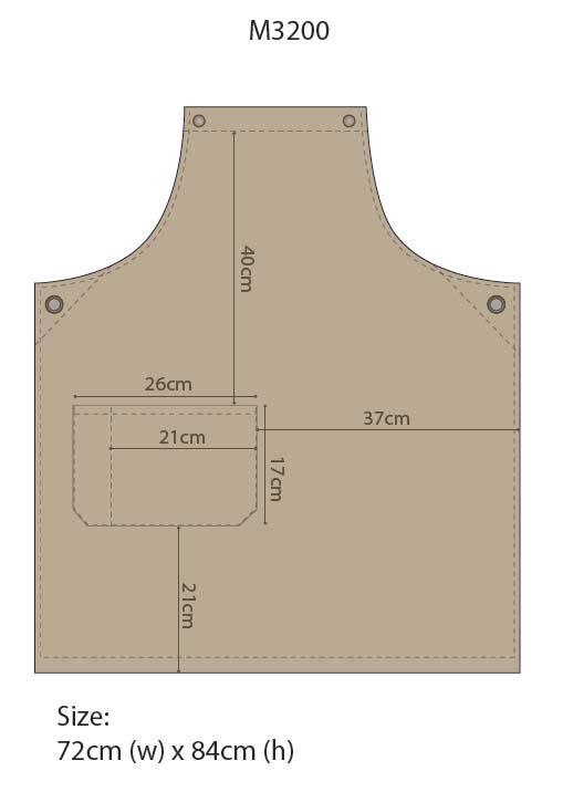 AP07(M3200) BRUNSWICK BIB APRON