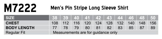 M7222 Men's Pin Stripe Long Sleeve Shirt