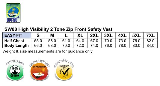 SW08 HI-VIS TWO TONE VEST