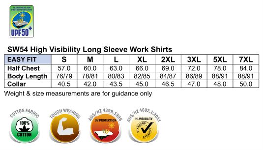 SW54 COTTON DRILL SAFETY SHIRT