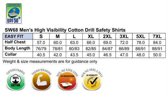 SW68 LONG SLEEVE SAFETY SHIRT