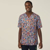 NNT Polyester Print Water Dream Indigenous Scrub Top