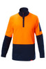 Hard Yakka Hi Vis 2Tone 1/4 Zip Brushed Fleece Jumper