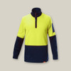 Hard Yakka Hi Vis 2Tone 1/4 Zip Brushed Fleece Jumper